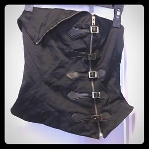 Bebe black strap bustier